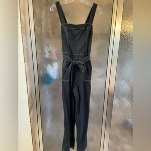 Hollister Black Jumpsuit with White Accent Threading